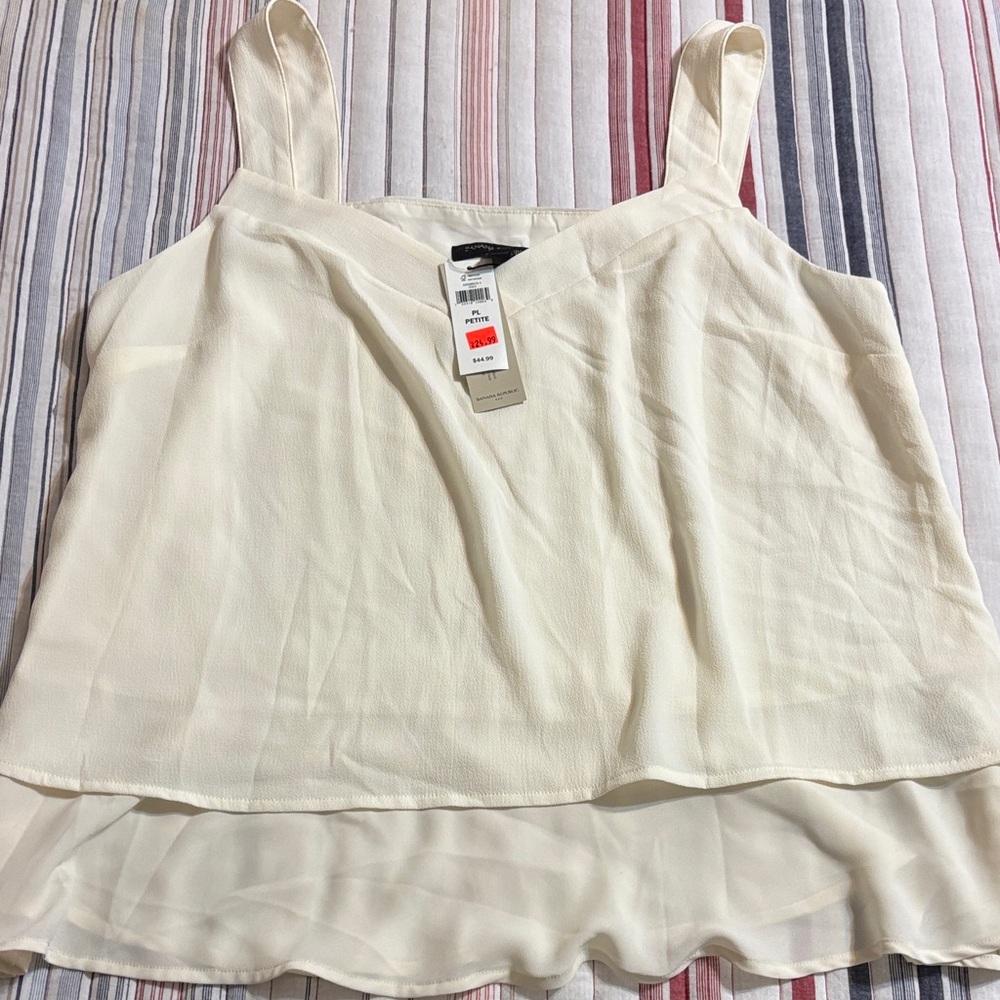 Banana Republic Cream Sleeveless Top